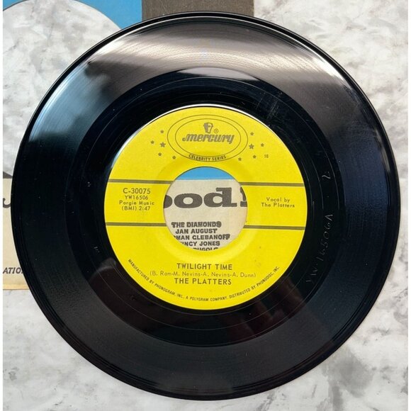 The Platters Twilight Time / For the First Time 45 Doo Wop Jukebox Mercury 30075 - Picture 4 of 6
